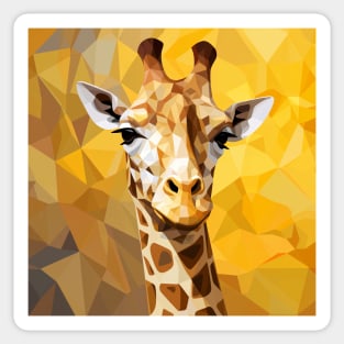 Giraffe portrait. Voronoi pattern. Sticker